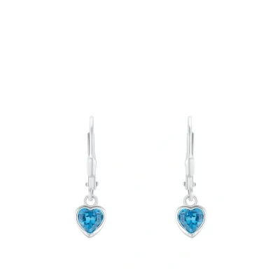 Immagine di Prinzessin Lillifee Orecchini in Argento 925 Gioielli da orecchio per bambine, con zirconi sintetici, 2,1 cm, Argento, cuore, confezione regalo, 2036431