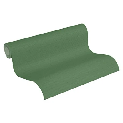 Immagine di Carta da parati Unita Greenery A.S. Création tessuto non 10.05 m x 0.53 Verde Prodotto in Germania 372111 37211 1