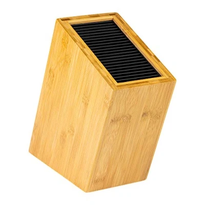 Immagine di Rockingham Forge portacoltelli universale, supporto verticale, contiene fino a 20 coltelli con lame cm di lunghezza, colore: Nero lucido. Ceppo Bambus Schräger