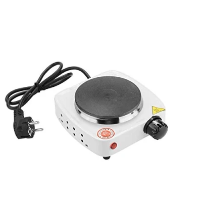 Immagine di TEMPO DI SALDI Mini Fornello Elettrico 500W Regolabile Piastra Ghisa Viaggio Campeggio 108 mm