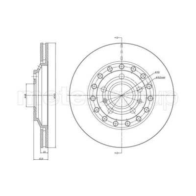 Immagine di METELLI Disco freno VOLKSWAGEN: Phaeton, AUDI: A8 D3 310,0mm 22,0mm 5 68,0mm ventilato verniciato 23 1121C 3D0615601D,4E0615601A,4E0615601K