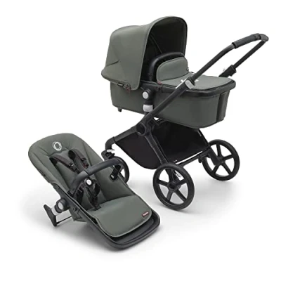 Immagine di Bugaboo Fox Cub, Passeggino Multi Terreno Leggero e Resistente, Design Robusto Cappottina Extra Large, Sistema di Chiusura in un Unico Pezzo che Resta Piedi, Forest Green