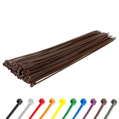 Immagine di Gocableties Fascette Plastica Marroni 370 mm x 4,8 100 Pezzi Lunghe Colorate