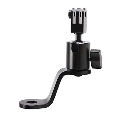 Immagine di Supporto staffa per montaggio specchietto retrovisore moto in alluminio SUREWO compatibile con GoPro Hero 13/12/11/10/9/8/7/6 (2018)/5 nero APEMAN AKASO TENKER Camppark DJI Osmo Action 5 Pro/4/3