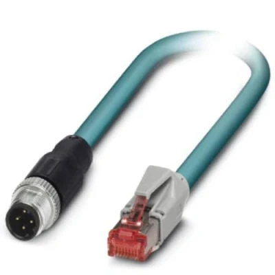 Immagine di Phoenix Contact 1407360 M12 / RJ45 cavo di rete, patch CAT 5, 5e SF/UTP 1.00 m Blu 1 pz.