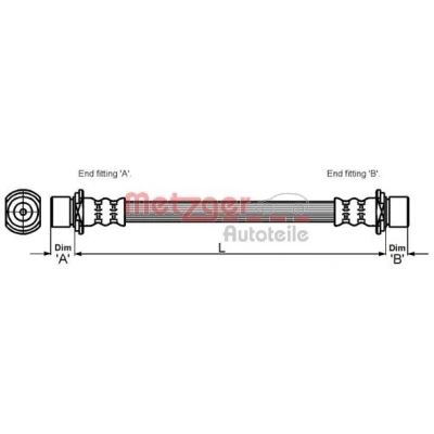 Immagine di METZGER 4110023 Tubi Freno 318 F10x1 TOYOTA: Yaris I Hatchback, II Hatchback