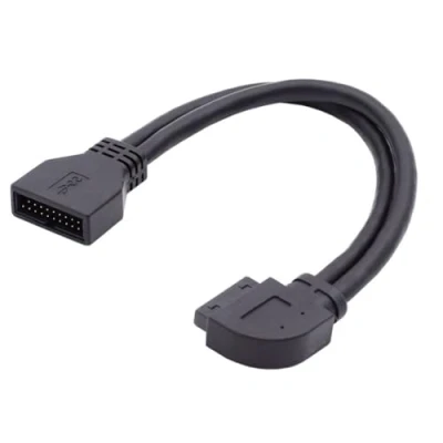 Immagine di Chenyang USB 3.0 20Pin 19Pin Motherboard 90 Degree Left Angled Extension Cable 5Gbps UC 129 U3 LIST