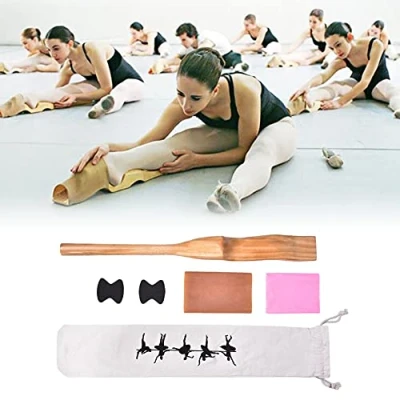 Immagine di Balletto Piede Barella, Puntapiede per Danza Classica Barella Allungamento del Ballo Ballet Pressione in Legno Enhancer con Banda Elastica