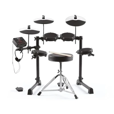 Immagine di Alesis Debut Kit Batteria Elettronica per Bambini con 4 pad Elettronici in Mesh, 120 Suoni, Lezioni, Cuffie, Sgabello, Bacchette e Chiave Hardware