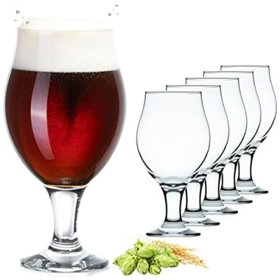 Immagine di PLATINUX Tulipani di Birra Bicchieri Set 6 Pezzi 500ml (max. 560ml) Tazze Vetro Girevole
