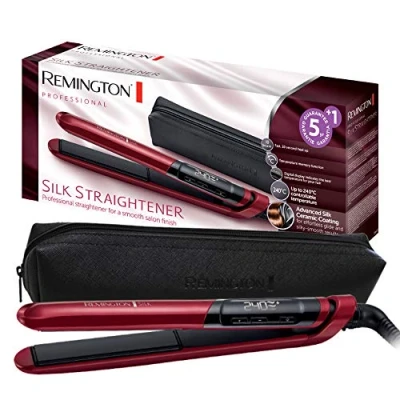 Immagine di Remington Piastra per Capelli Silk Rivestimento Ceramico a Doppio strato con Proteine ​​della Seta Lisci e Lucenti Display LCD, 150 235C, max 30 secondi 240C, S9600