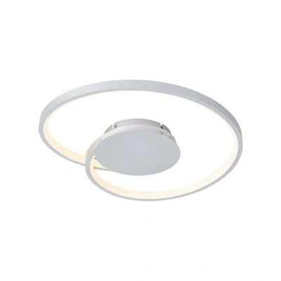 Immagine di plafoniera LED &#039;Enesa&#039; dimmerabile (Moderno) colore Grigio, in Metallo ad es. Cucina (1 luce, lampadina inclusa) di Lucande lampada LED,