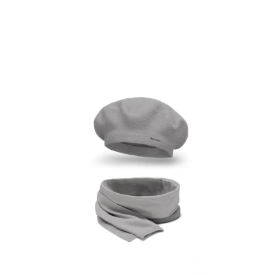 Immagine di Vivisence 7005 Beret AND Scarf SET Sciarpa, Donna, Taglia: One Size, Light grey