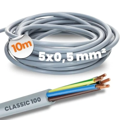 Immagine di 10 m Lapp 00100034 cavo di controllo oleflex Classic 100, 5 x 0,5 mm², con conduttore protezione verde e giallo, G0,5 fili, in PVC a fili