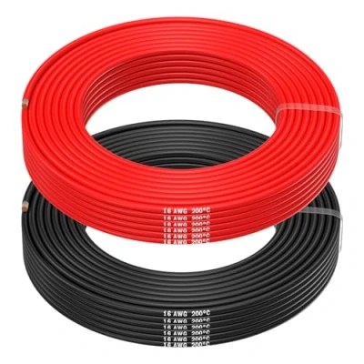 Immagine di MMOBIEL 16 AWG Cavo Elettrico Silicone gauge (1,31 mm²) in Rame Stagnato 2 Fili Separati Rosso e Nero Ciascuno 20m / 65.6ft per RC, Droni, Stampanti 3D, Batterie, Cavi Oratori, Strisce LED
