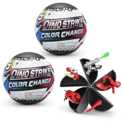 Immagine di 5 SURPRISE Dino Strike Color Change Series Mystery Capsule da Collezione, Confezione 2