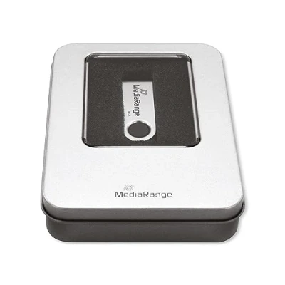 Immagine di MediaRange Scatola di immagazzinaggio alluminio argento BOX901 per USB Chiavetta