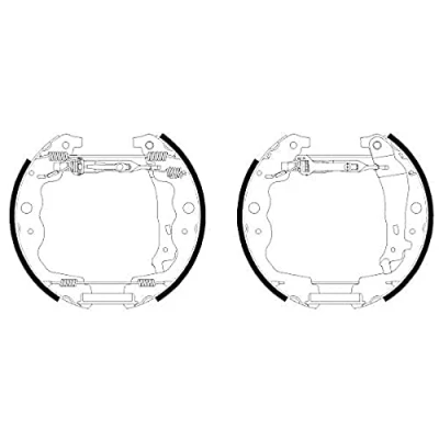 Immagine di HELLA 8DB 355 022 561 Kit freno, freno a tamburo con accessori, cilindretto regolatore/attuatore leva mano DACIA: SANDERO 2