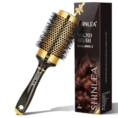 Immagine di Spazzola Rotonda per Capelli Shinlea Ricci Anti Trazione Ragazze, Donne 53 MM, Districare, Acconciare e Asciugare, Aggiungere Volume Lucentezza ai Fini