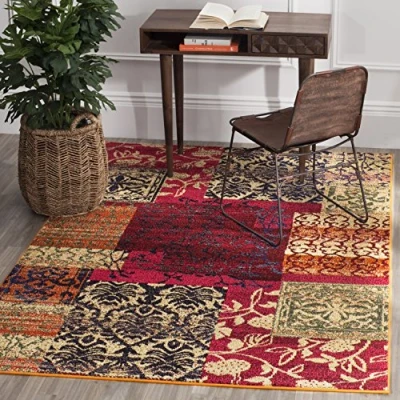 Immagine di SAFAVIEH Tappeto Boho per Soggiorno, Sala da pranzo, Camera letto Monaco Collection, A Pelo Corto, Multi, 201 X 279 cm