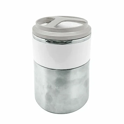 Immagine di NERTHUS FIH 729 Thermos per Solidi a Doppia Parete 1,5 Litri di capacità, 18/8, Inox/Bianco, 1500 ml, Acciaio Inossidabile, 1500ml
