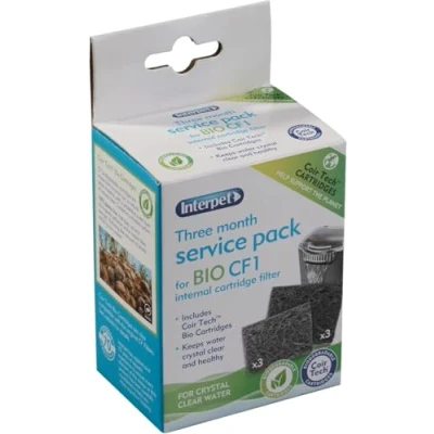 Immagine di Interpet Service Pack di 3 mesi per il filtro a cartuccia interna CF1 (3 cartucce filtranti, tamponi anti alghe)