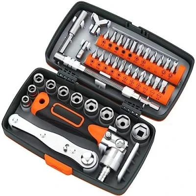Immagine di Frefgikty Set di chiavi a cricchetto 38 in 1 per la riparazione macchine domestiche, manopola multidirezionale