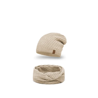 Immagine di Vivisence 7017 Beanie AND Scarf SET Scaldacollo, Donna, Taglia: One Size, Beige