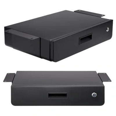 Immagine di Maclean MC 461 Cassetto ergonomico sotto la scrivania, Organizer Nero, Max 5 kg Estraibile