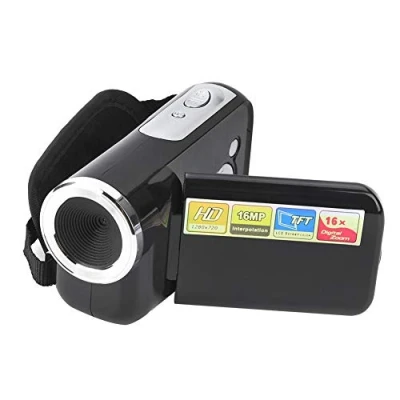 Immagine di videocamera digitale, digitale HD 16X per bambini portatile con schermo LCD TFT(nero)