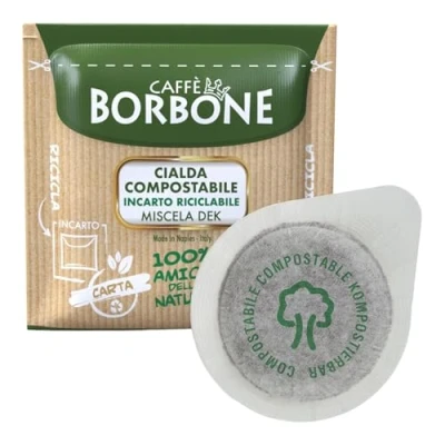 Immagine di Caffè Borbone Cialda Compostabile, Miscela Decaffeinata 100 Cialde Sistema ESE