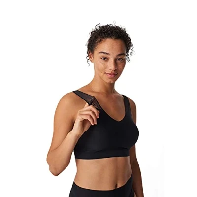 Immagine di Chantelle SOFTSTRETCH, Brassière Preformata con Pizzo, Intimo Invisibile Donna, Nero 11g1, XL XXL