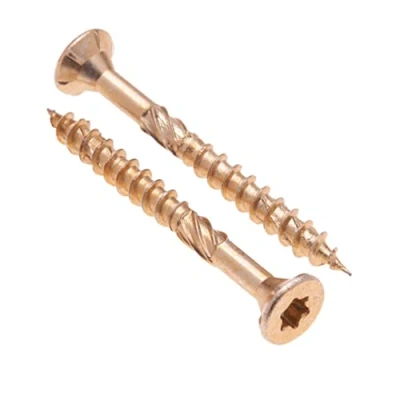 Immagine di 6mm Viti per Legno Autofilettanti Torx Giallo in Acciaio al Carbonio con Zinco Placcato Multiuso Uso Testa Piatta (scatola di 100 pezzi) Taglia: x 90mm