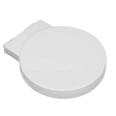 Immagine di Flipped Warmth Copriwater Rotondo Sedile Wc Con Chiusura Ammortizzata Sgancio Rapido, Tavoletta Cerniere Regolabili Forma Rotonda Per Una Facile Installazione E Pulizia,Bianca