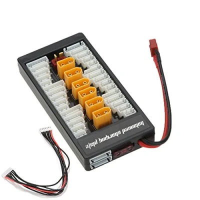 Immagine di WANGCL Spina a T di espansione del Caricatore per bilanciamento della Scheda Ricarica parallela RC XT60 Compatibile con batterie LiPo 2 6S