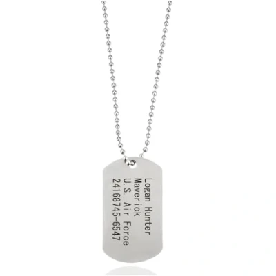 Immagine di TK Gruppe Timo Klingler Marchio per cani US Army Dog Tag Ciondolo argento, collana come accessorio carnevale e
