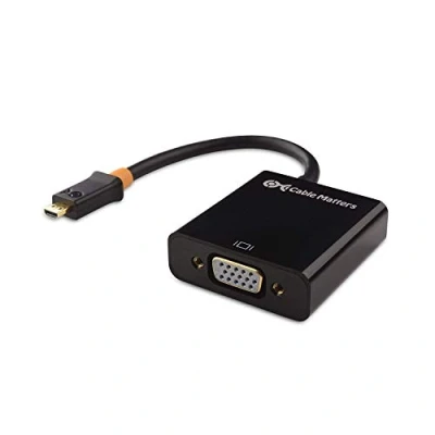 Immagine di Cable Matters Adattatore da micro HDMI a VGA (convertitore VGA) in nero