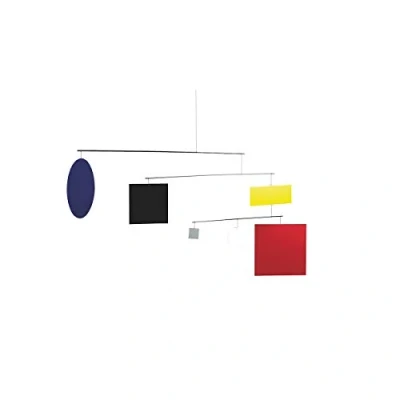 Immagine di Flensted f417 Circle Square/Guggenheim Mobile, in acciaio, multicolore, 50 x 105 cm