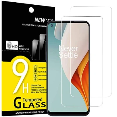 Immagine di NEW&#039;C 2 Pezzi, Vetro Temperato per OnePlus Nord N100, Pellicola Prottetiva Anti Graffio, Impronte, Senza Bolle, Durezza 9H, 0,33mm Ultra Trasparente, Resistente