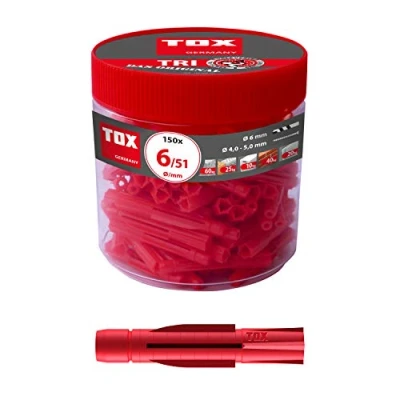 Immagine di TOX Tassello universale Tri 6x51 mm in scatola rotonda, 150 pz, 010260041