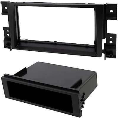 Immagine di AERZETIX C11624 Mascherina telaio adattatore 2 ISO per autoradio in plastica compatibile con Suzuki Grand Vitara 2005+