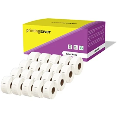 Immagine di Printing Saver 20x 11352 25 x 54 mm Compatibili Rotoli Etichette adesive (500 Etichette/Rotolo) per Dymo LabelWriter 310 320 330 4XL 400 450 Turbo/Twin Turbo/Duo &amp; SLP etichettatrici
