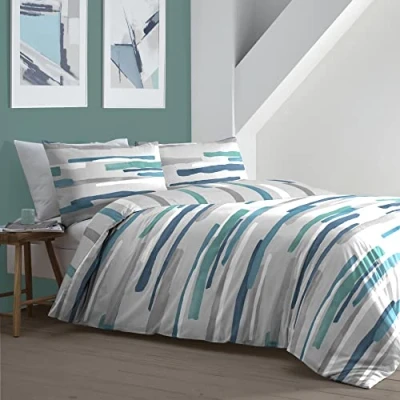 Immagine di Fusion Clifton Set copripiumino King Size in Teal