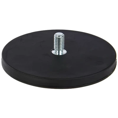 Immagine di Ganter Norm elementi Halte Magnete con gambo filettato e rivestimento in gomma, 1 pezzi, nero, GN 51.3 88 ND SW