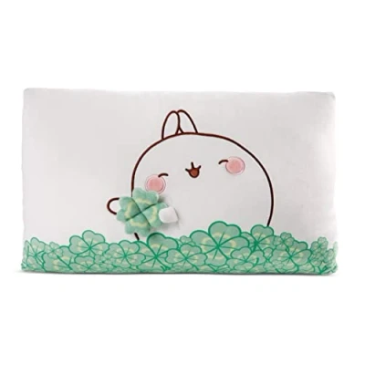 Immagine di NICI Cuscino Rettangolare MOLANG con Trifoglio 43x25cm, Colore Bianco, 48878