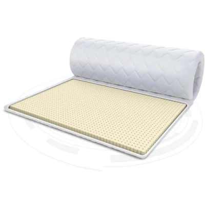 Immagine di FDM Coprimaterasso in lattice, 90 x 200 cm, grado di durezza H3, altezza circa 2 adatto per chi soffre allergie, conforme allo standard Öko Tex bianco