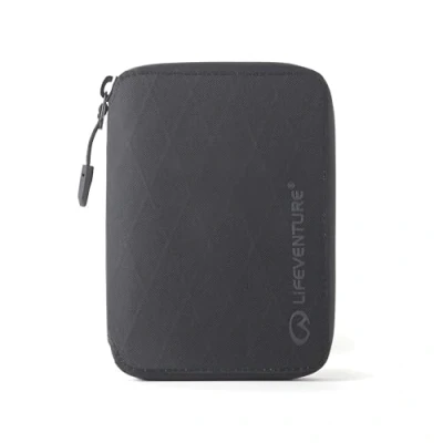 Immagine di Lifeventure X Pac Mini Portafoglio da Viaggio Protetto RFID Uomo con Chiusura Zip Bi Fold, Nero, Compatto, Compact