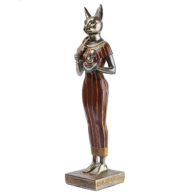 Immagine di lachineuse Statuetta EGITTIANA DEA BASTET, Resina, 31 x 7,5 cm