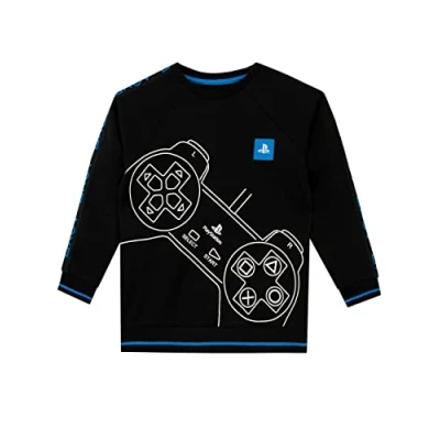 Immagine di Playstation Felpe con Cappuccio per Ragazzi Nero 6 7 Anni