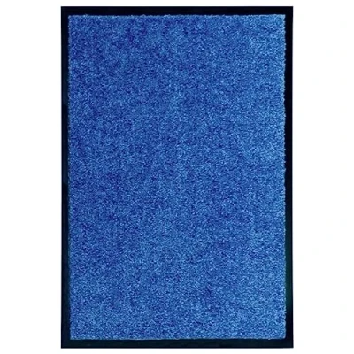 Immagine di vidaXL Zerbino Lavabile Tappeto Stuoino Ingresso Tappetino Entrata Esterno Complementi Arredo Passatoia Moquette Tessili Casa Blu 40x60 cm